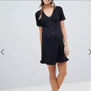 ASOS Maternity Black Button-Down Dress